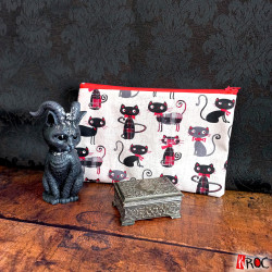 kroc peluche accessoire pochette chat tartan