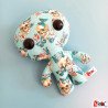 peluche poupée kalice kroc crâne fleur bleu