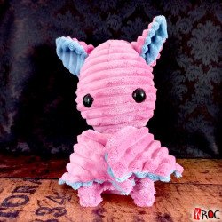 kroc peluche doudou moelleux chauve souris komète xxl rose bleu