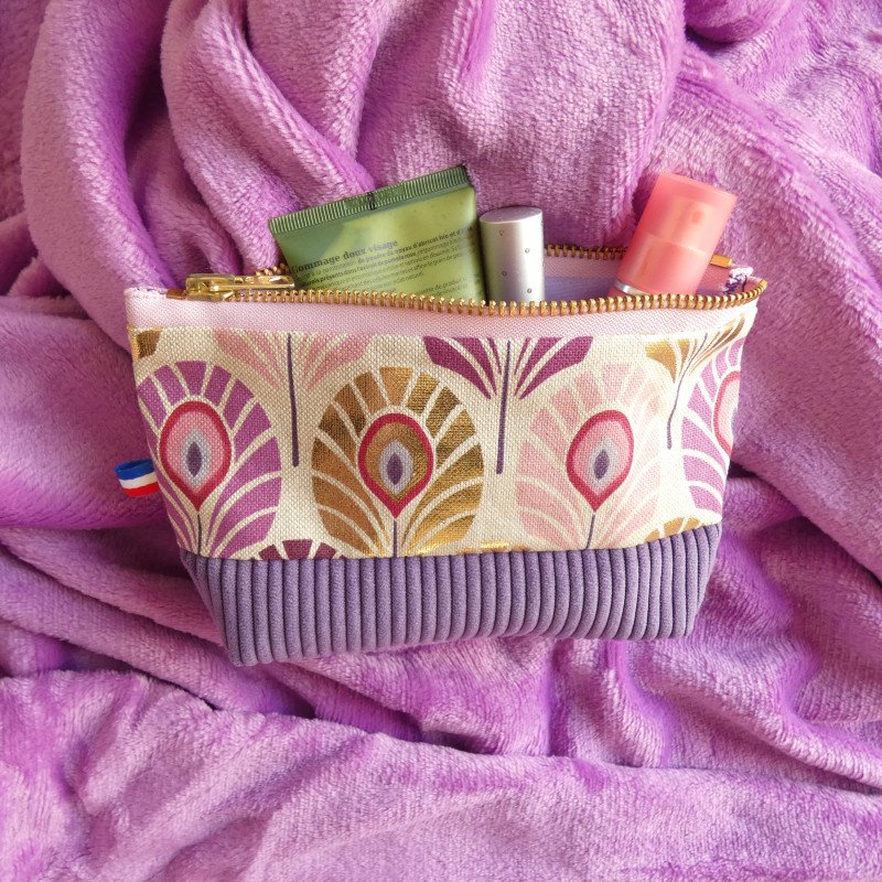 kroc peluche accessoire trousse saint valentin paon violette doré